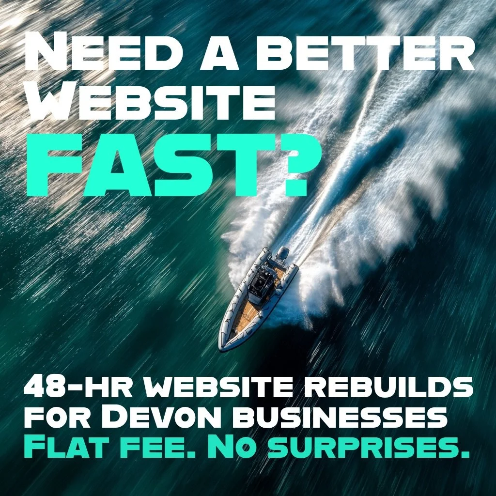If your website is slow, outdated or hard to use, it's costing you enquiries.😬

I'm a south-Devon website designer and I rebuild websites in 48 hours - no jargon, no long contracts, just a site that works.😁

🔥What you get:

✔️Modern, mobile-friend