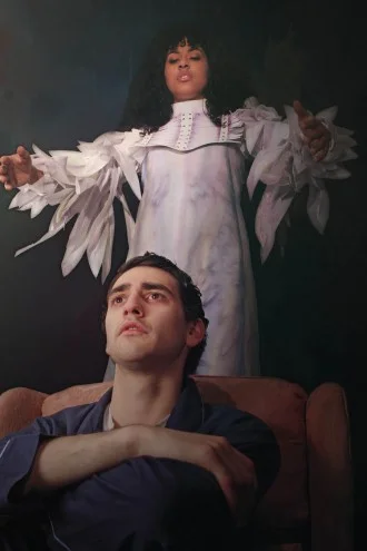 Myles Schwartz as Prior Walter and Asia Marie Hicks as the Angel