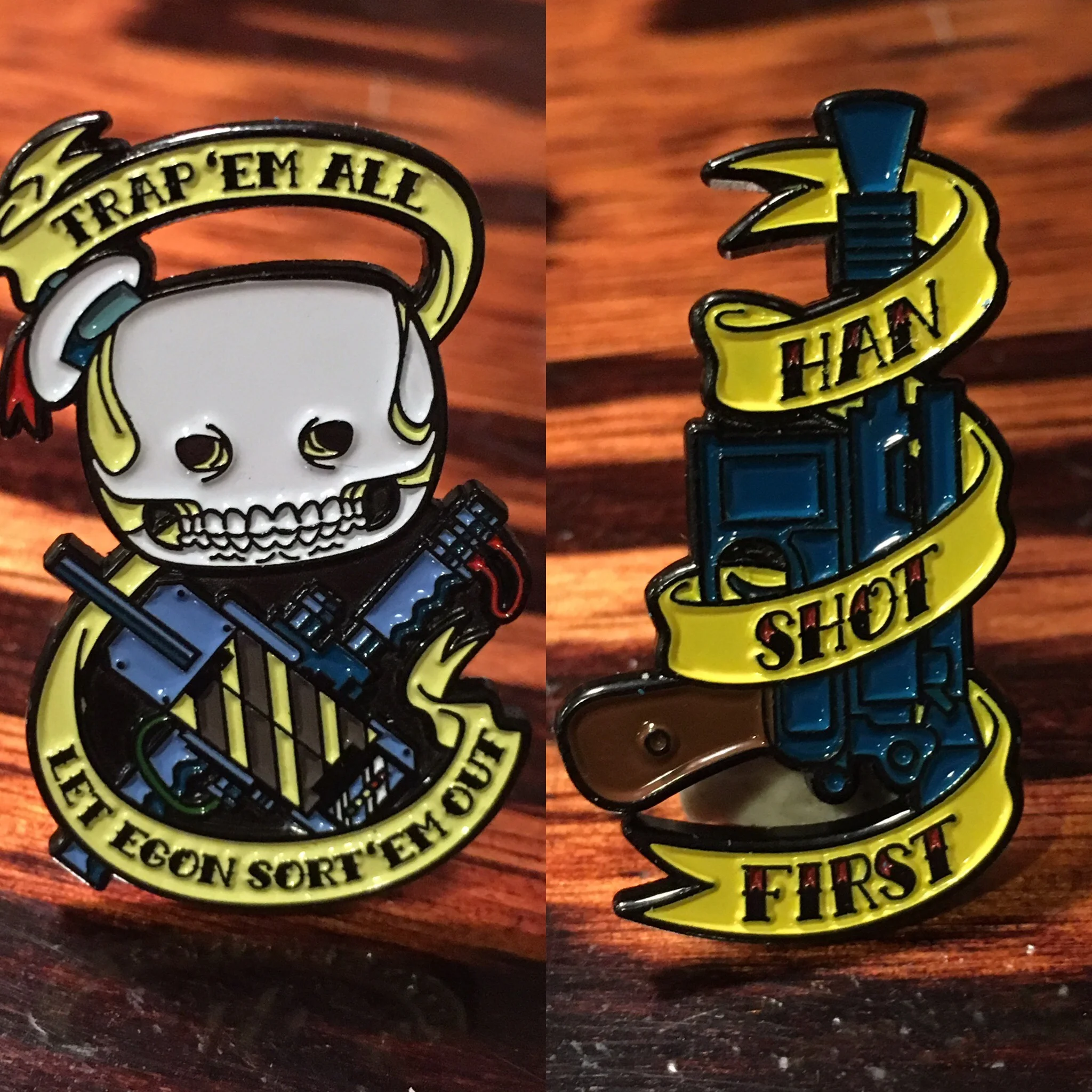 Each pin is 1.5 " h x .85" w, and available for $10 each.
