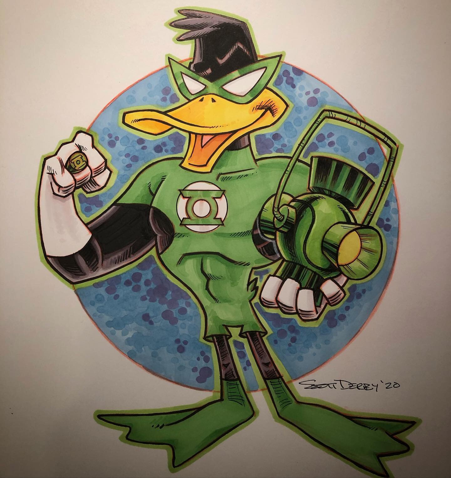 Had a little fun with this one. From an episode of &ldquo;Duck Dodgers in the 24th and a 1/2 Century&rdquo;, our hero picks up the wrong dry-cleaning and ends up with the most powerful weapon in the universe becoming the &ldquo;Green Loontern&rdquo; 