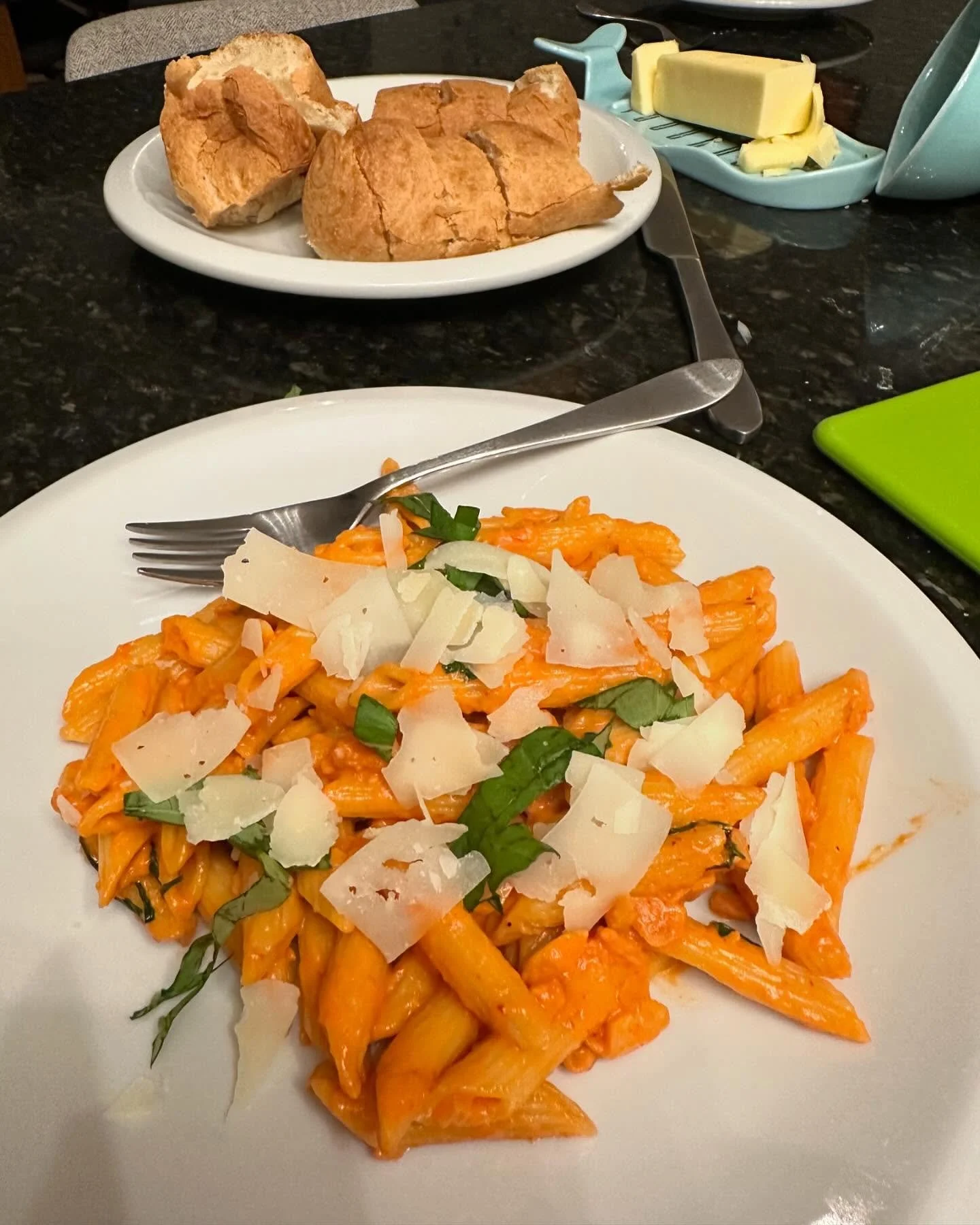 I like to cook. It&rsquo;s another form of creativity that provides an immediate payoff once the project is finished. Penne Vodka, sauce is made from scratch, and some warm bread (not homemade, it&rsquo;s Pillsbury from a tube) straight out of the ov