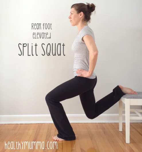 great postpartum squat exercise to regain glute strength after pregnancy.