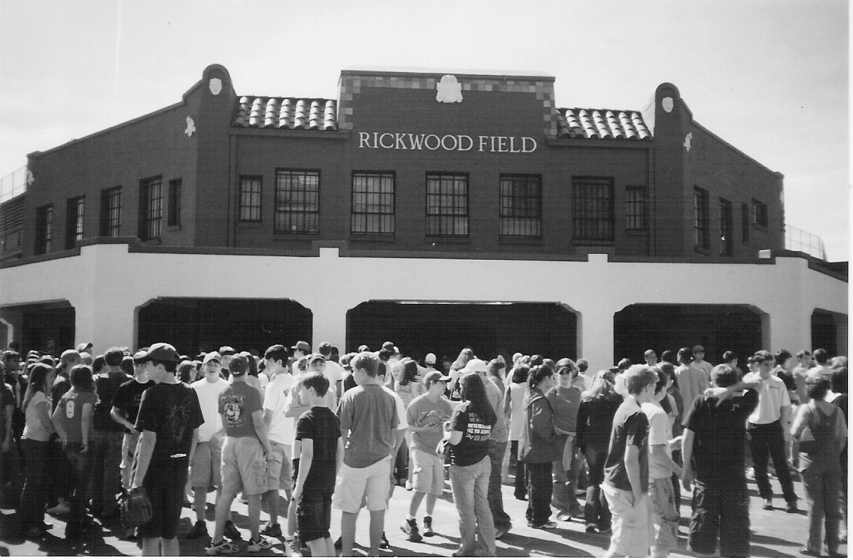 Middle school students visiting Rickwood Field as part of their Civil Rights study (Friends of Rickwood)