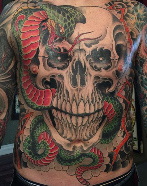 Skull and Snake