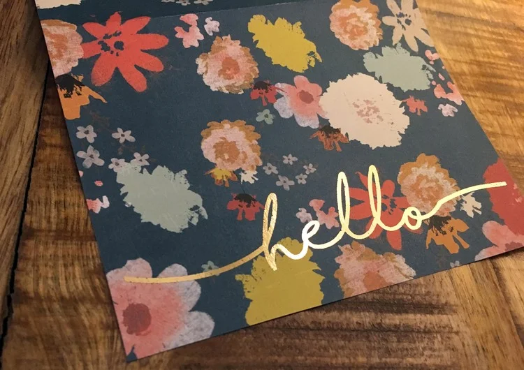 hello // Light Gold Foil on Print