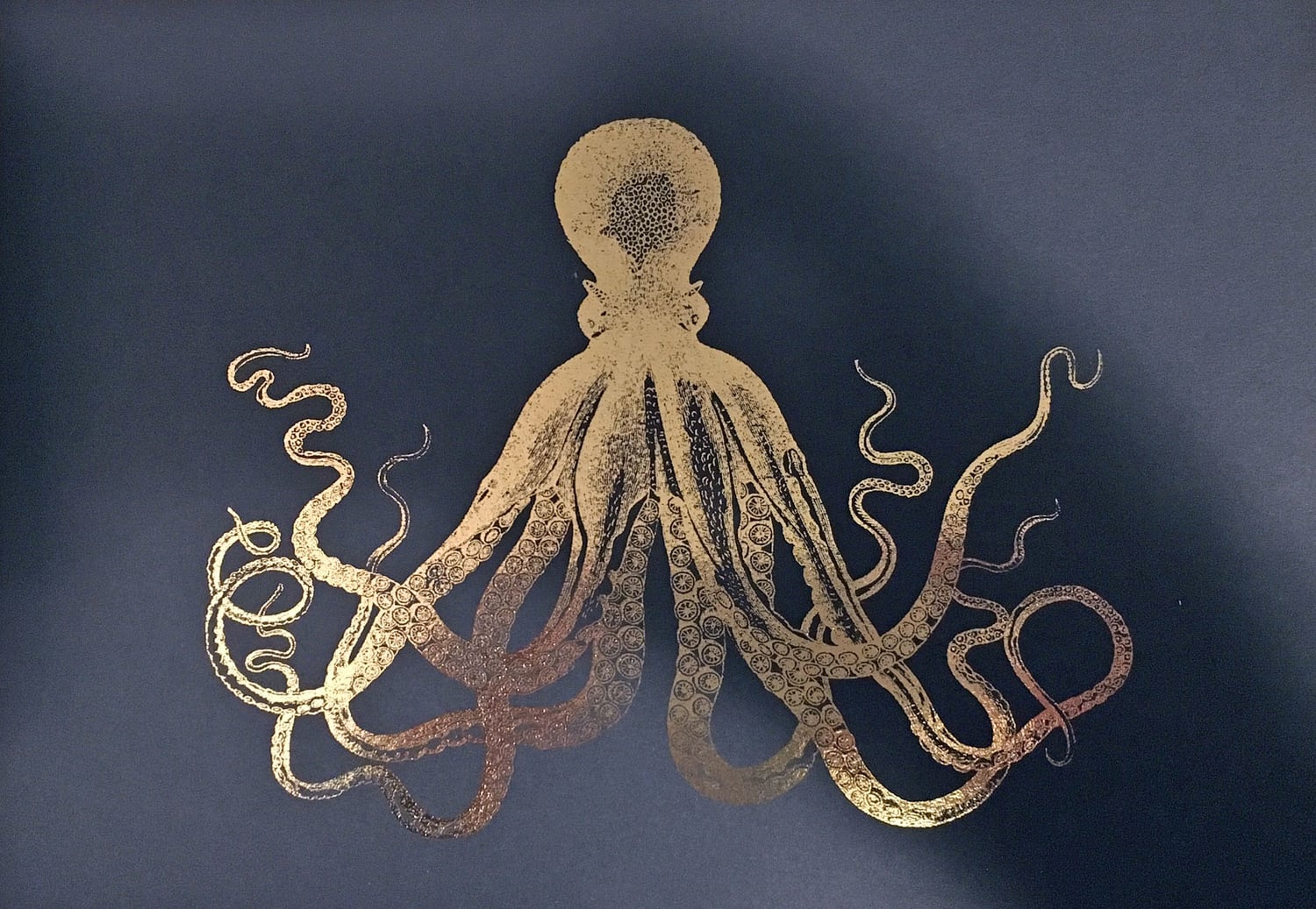 Octo // 8.5" x 11" // Gold Foil on Black