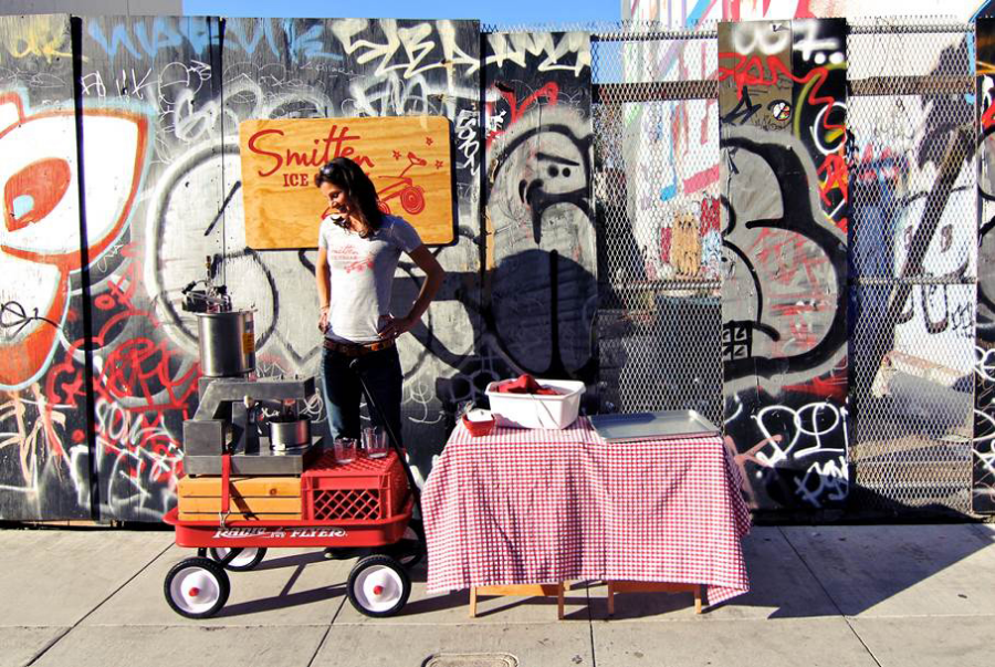 Robyn Fisher with Brrr™, her ice cream machine. Photo courtesy Smiiten Ice Cream.