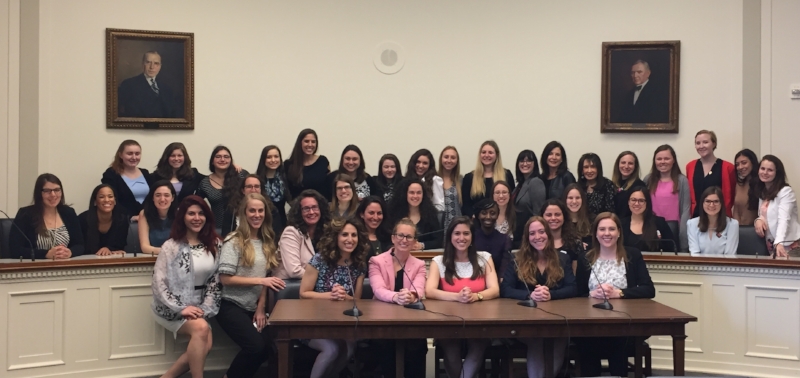 Young leaders from across the U.S. join in JWI's Young Women's Advocacy Day on Capitol Hill, April 3, 2017.