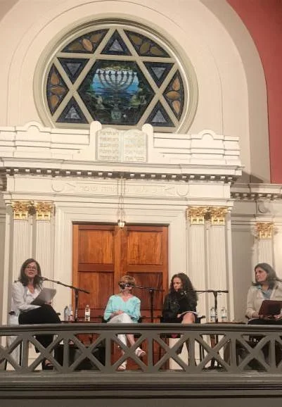 pictured from l-r) Lori Weinstein, Chai Feldblum, Sarah Wildman, Rabbi Elka Abrahamson