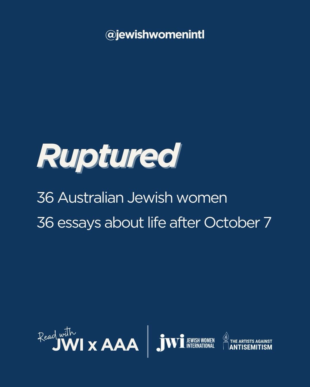 Jewish women in Australia were being silenced after Oct. 7. Lee Kofman and Tamar Paluch documented their stories &mdash; 36 essays that became Ruptured.
 
Then Bondi Beach happened &mdash; and suddenly those essays carried new weight.
 
Join us Thurs