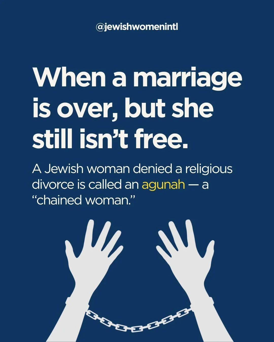 Domestic abuse isn&rsquo;t always physical.

A husband&rsquo;s refusal to grant a Jewish divorce (gett) traps his wife in a marriage that&rsquo;s already over. Using manipulation and coercion to control a woman&rsquo;s future is abuse.

JWI works to 