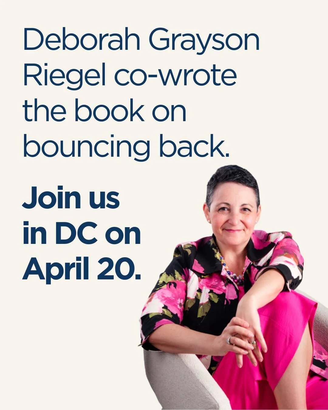 She teaches at Wharton, Duke, and Columbia. She just co-wrote the book on turning a career setback into what it takes to rise.

Join us in DC on April 20. 
Register by April 15 &mdash; link in bio.

#JewishWomenInternational #WomensLeadership #AimHig