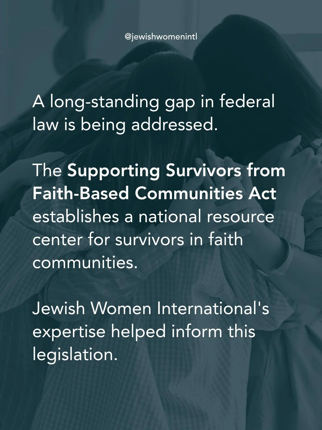 For too long, survivors in faith communities have been overlooked.

A new bipartisan bill&mdash;the Supporting Survivors from Faith-Based Communities Act, introduced by Representatives Lois Frankel and Young Kim&mdash;takes an important step forward.