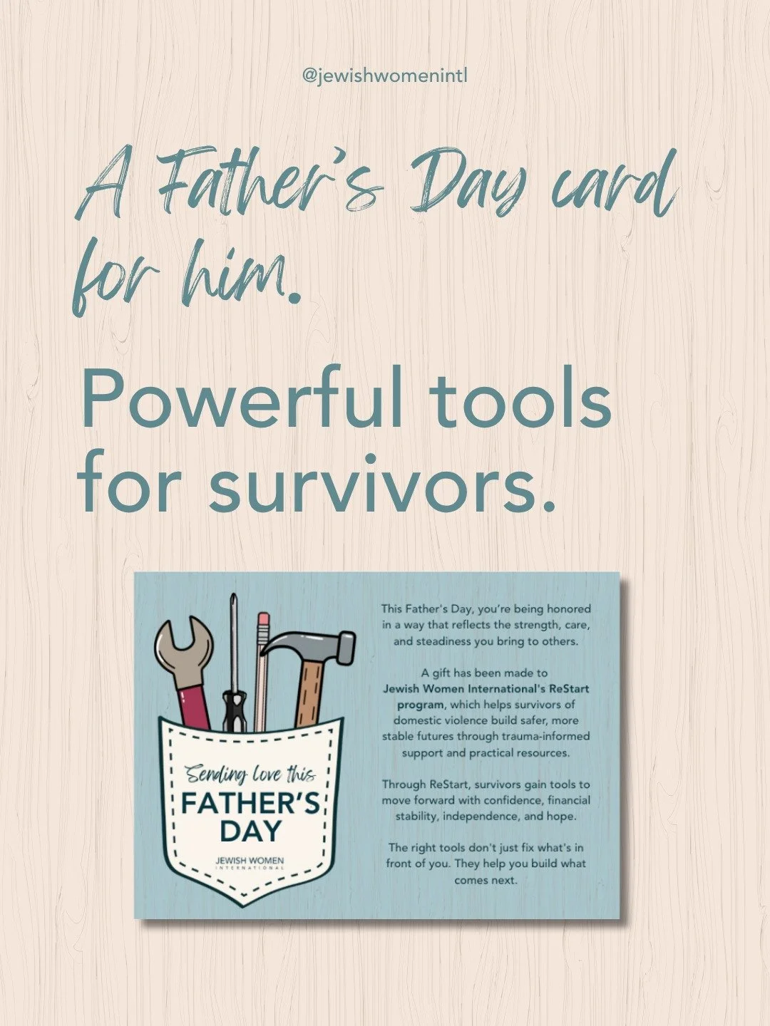 A Father&rsquo;s Day card for him. Powerful tools for survivors.

This Father&rsquo;s Day, send a card to someone special in recognition of their strength, care, and love. Whether it&rsquo;s your dad, husband, grandad, mentor, father figure, or even 