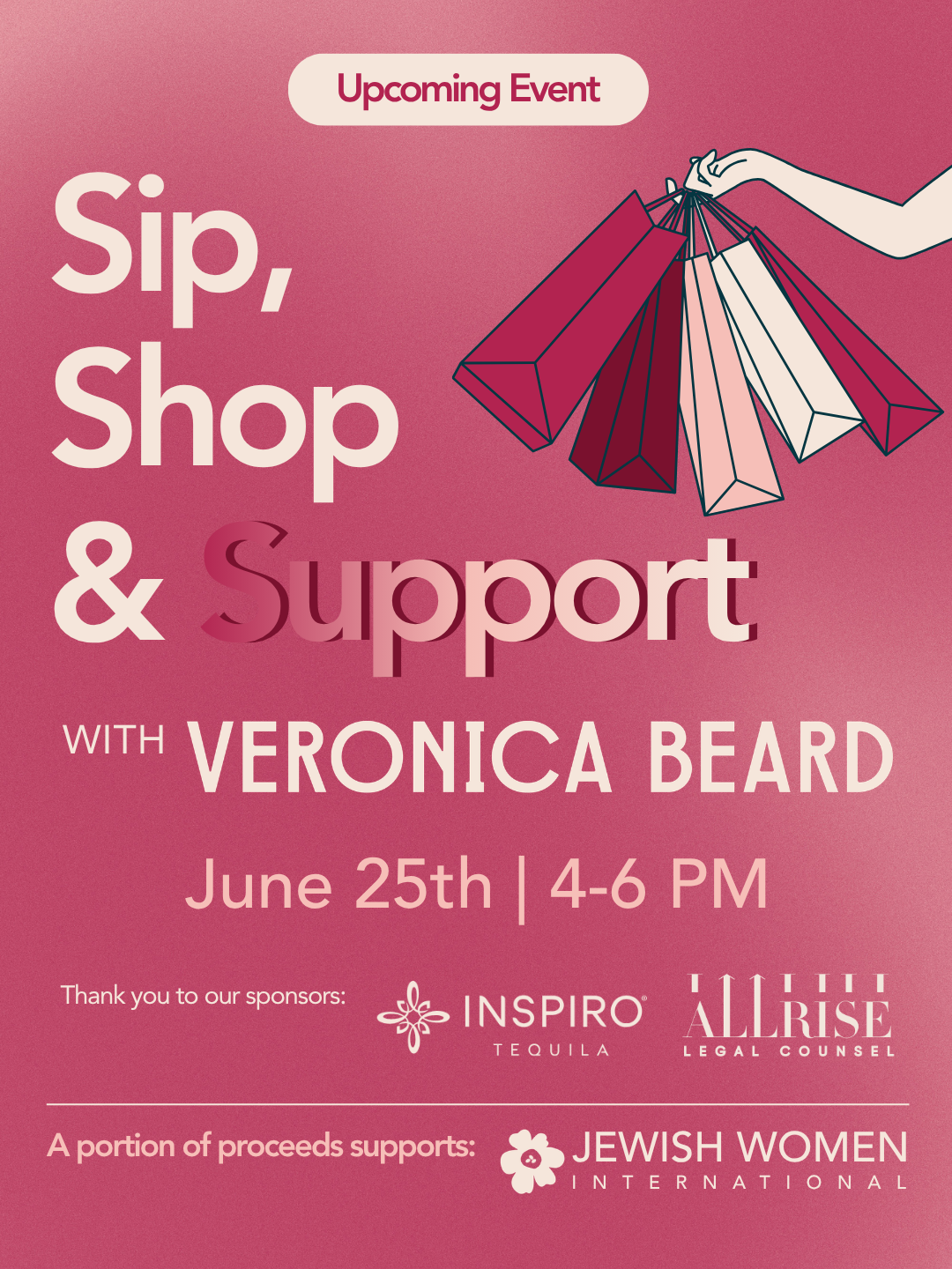 Sip, Shop &amp; Support at Veronica Beard