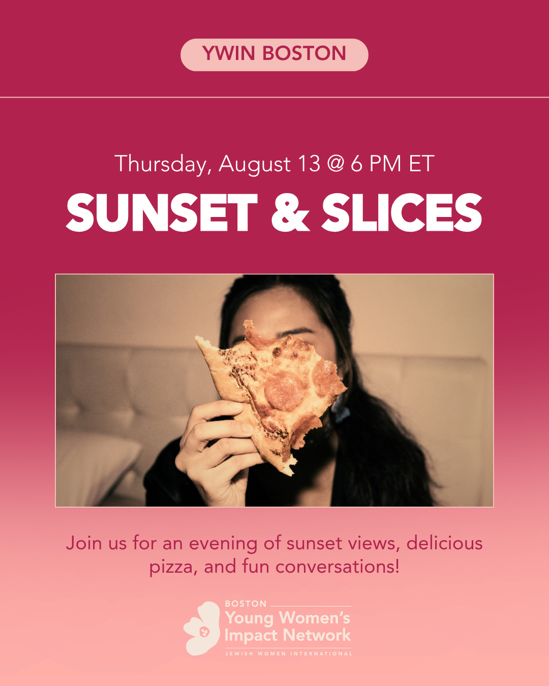 YWIN Boston: Sunset &amp; Slices!