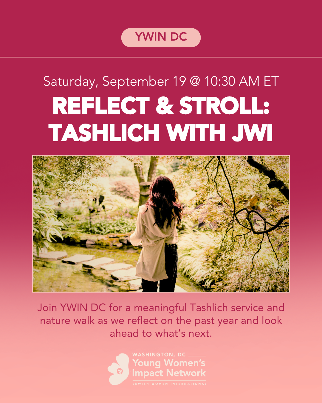 YWIN DC: Reflect &amp; Stroll, Tashlich with JWI