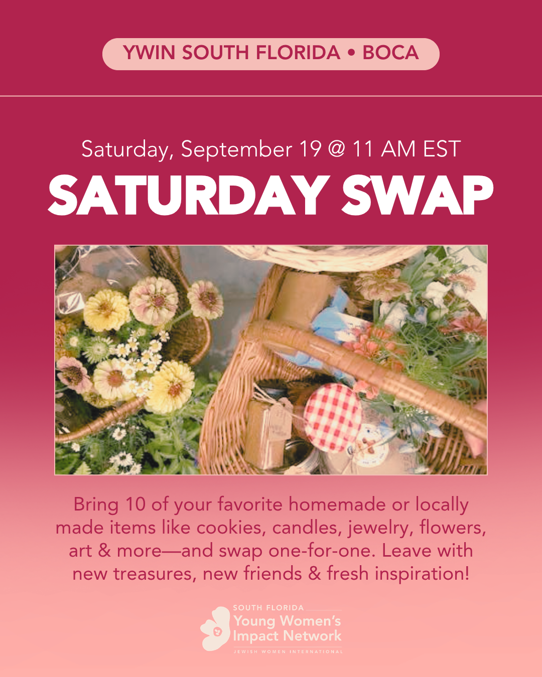 YWIN South Florida, Boca: Saturday Swap