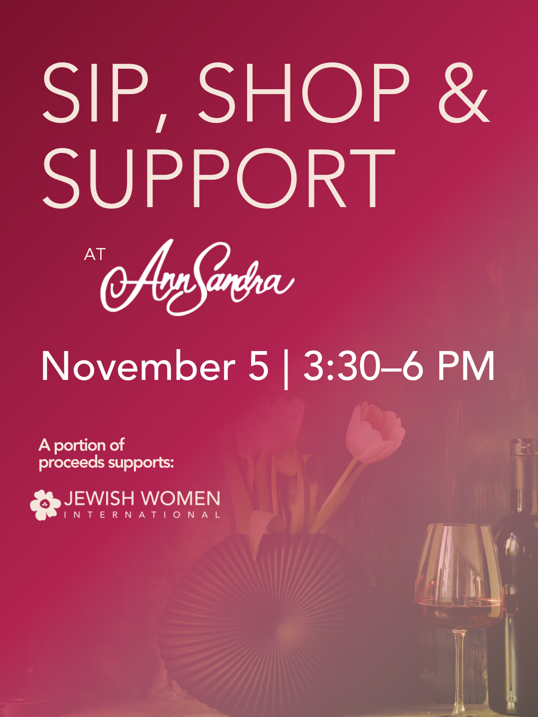 Sip, Shop &amp; Support at AnnSandra