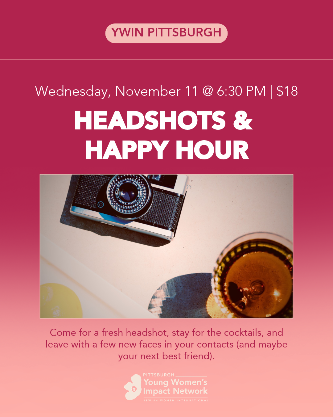 YWIN Pittsburgh: Headshots and Happy Hour