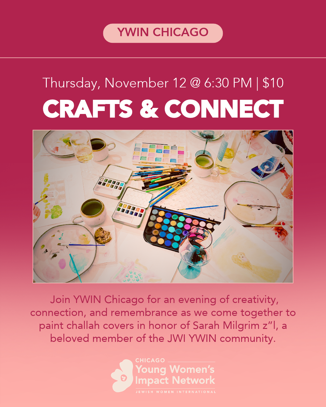 YWIN Chicago:  Craft &amp; Connect, In Honor of Sarah Milgrim