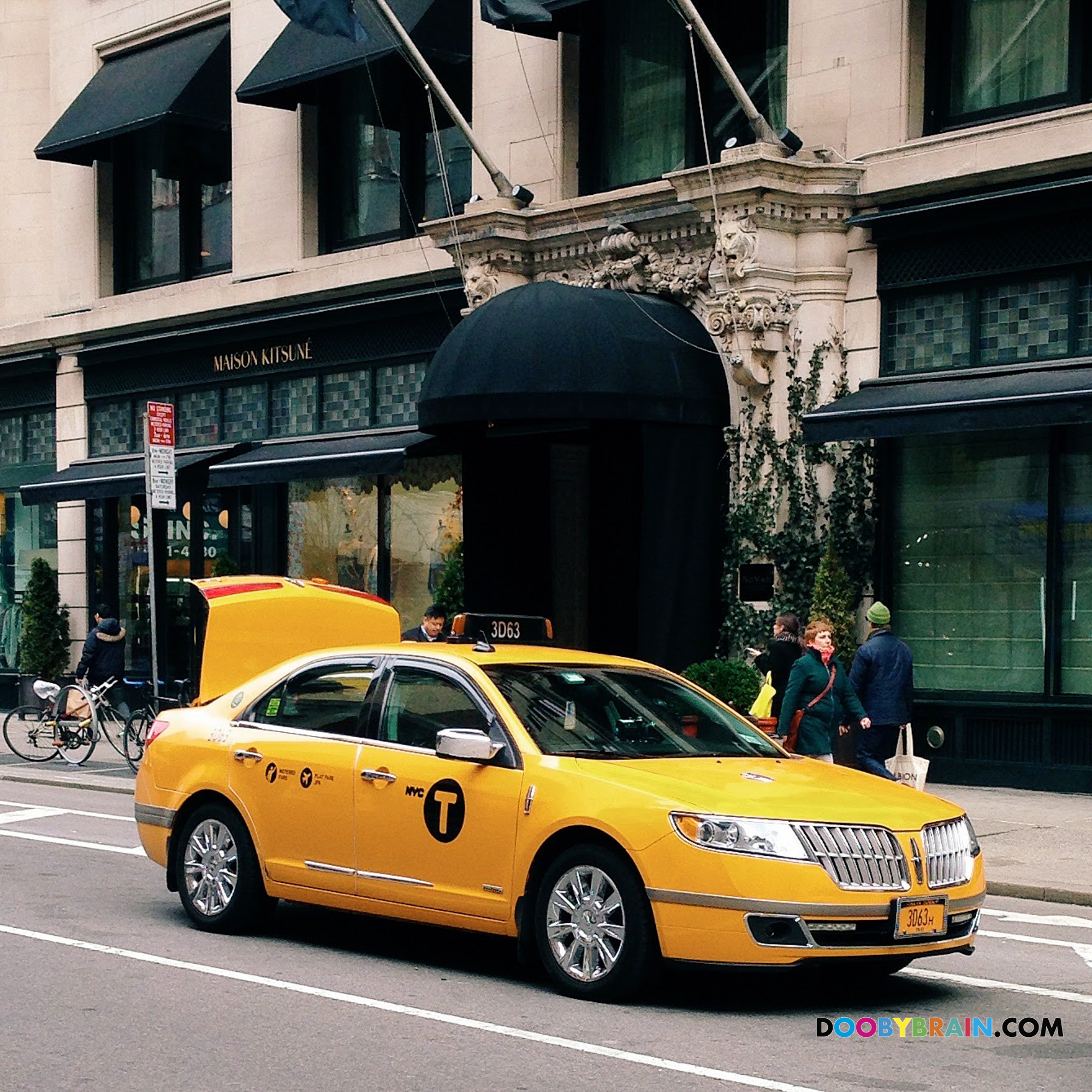 Rare Yellow Taxi Cabs of New York City Lincoln MKZ —