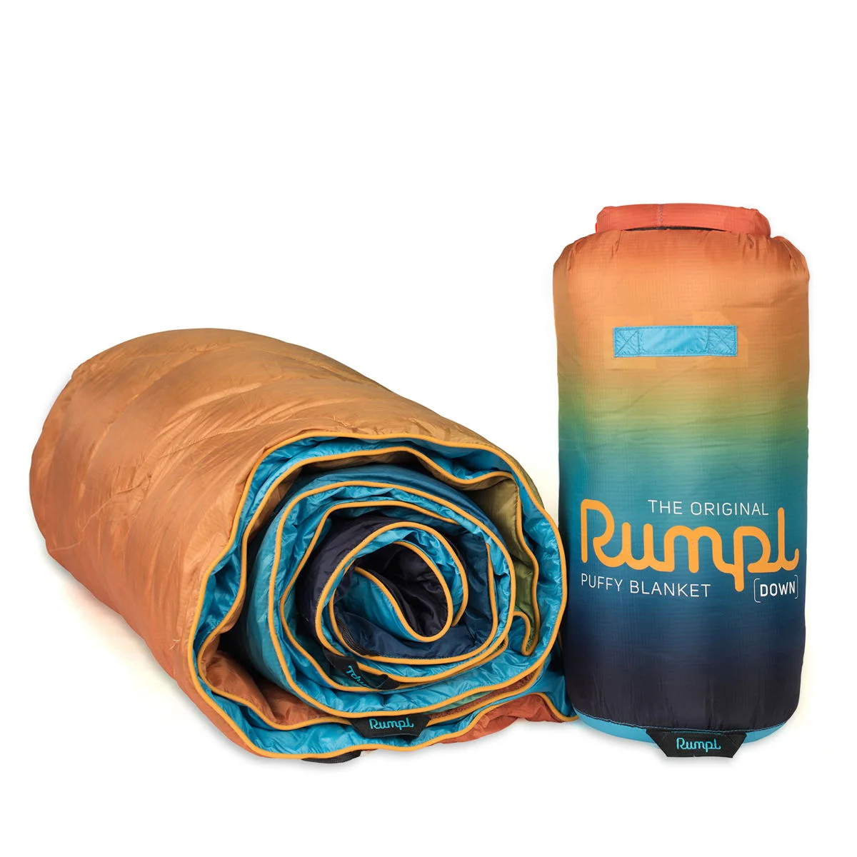The Rumpl Baja Fade Down Puffy Blanket —