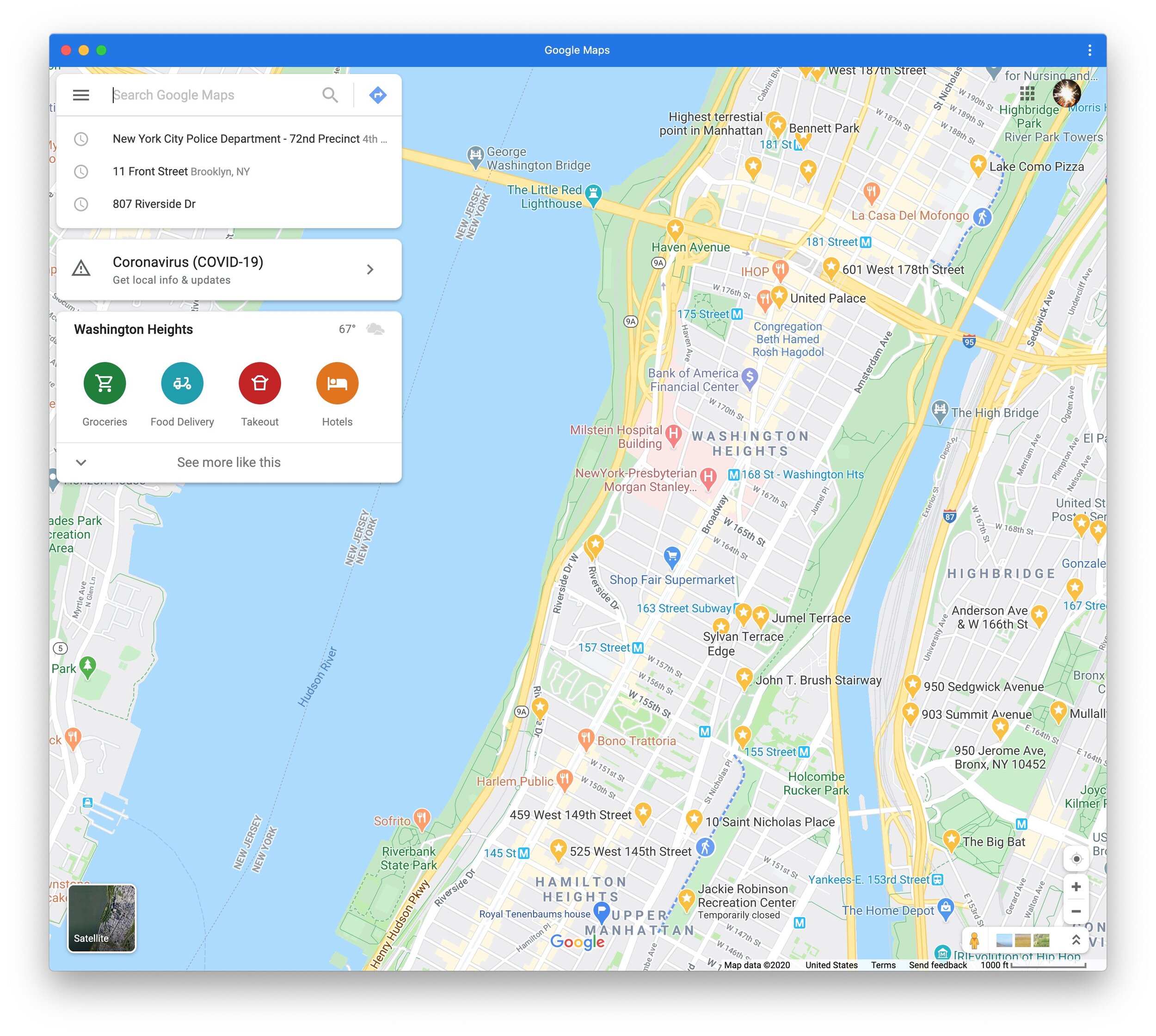 Google map app for mac os