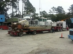 MudHen on trailer at Hazzard.jpg