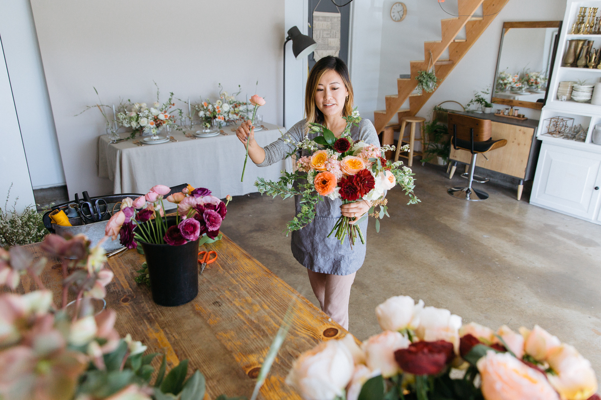 Milieu Florals Making Bouquet