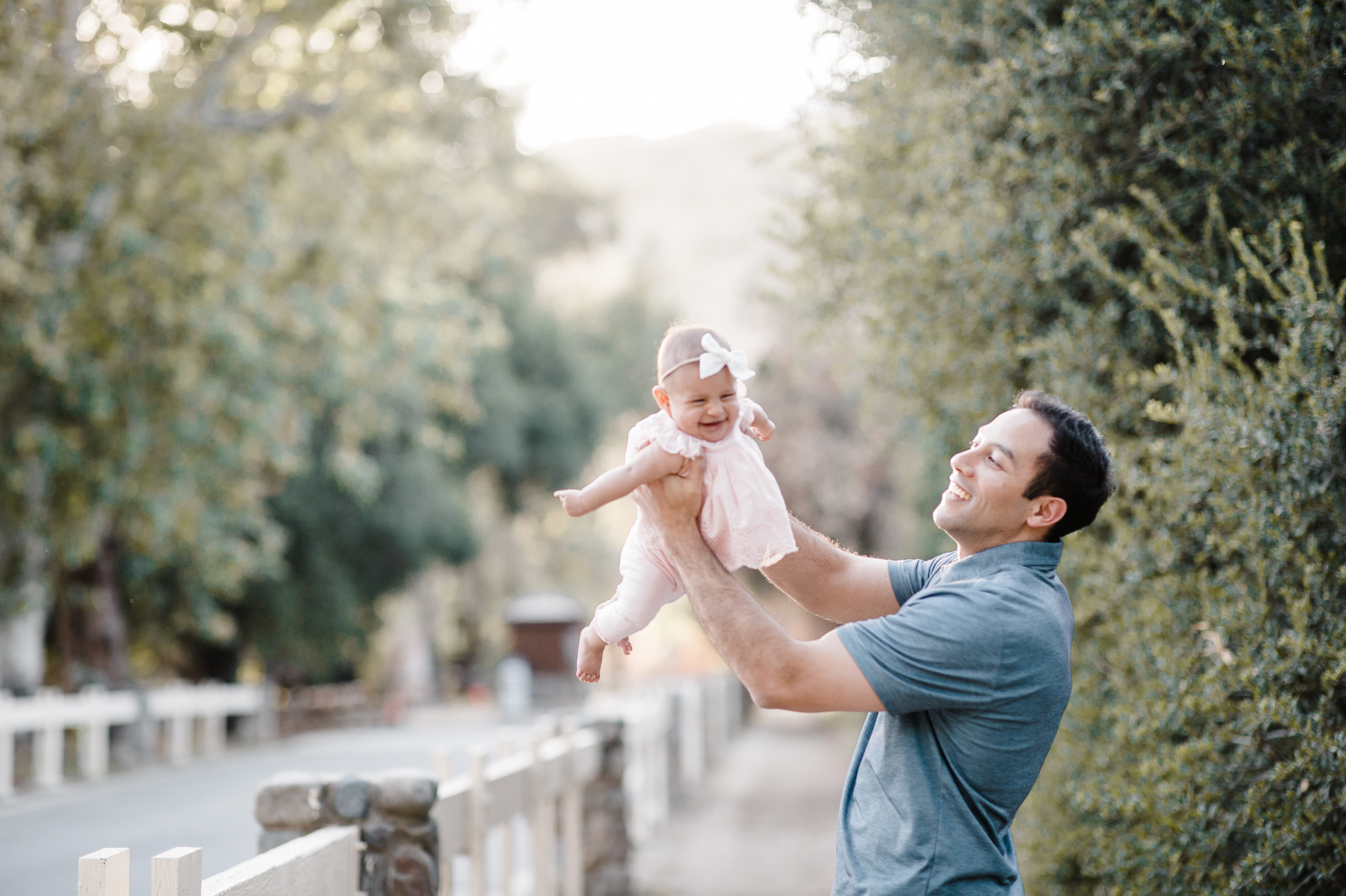 Father and flying daughter