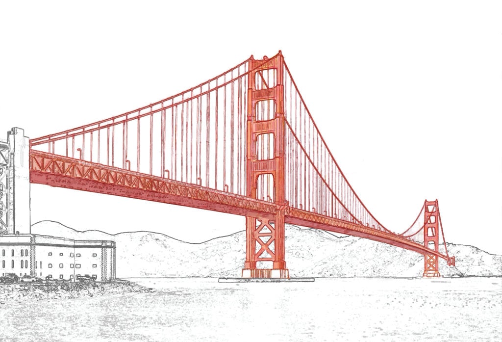 Golden Gate Bridge Lines