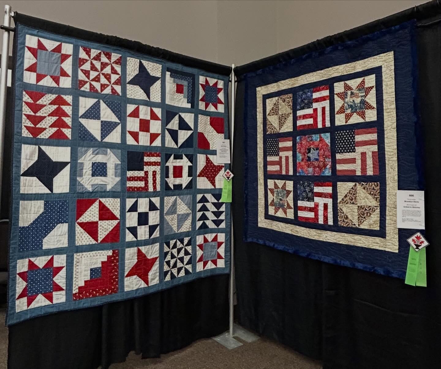 Unraveled would like to say how very proud we are of our Future Quilters Club! These quilts were hanging at the Indiana Heritage Quilt Show in Bloomington, Indiana this past weekend! Big cheers all around to these talented students. And thank you Bre