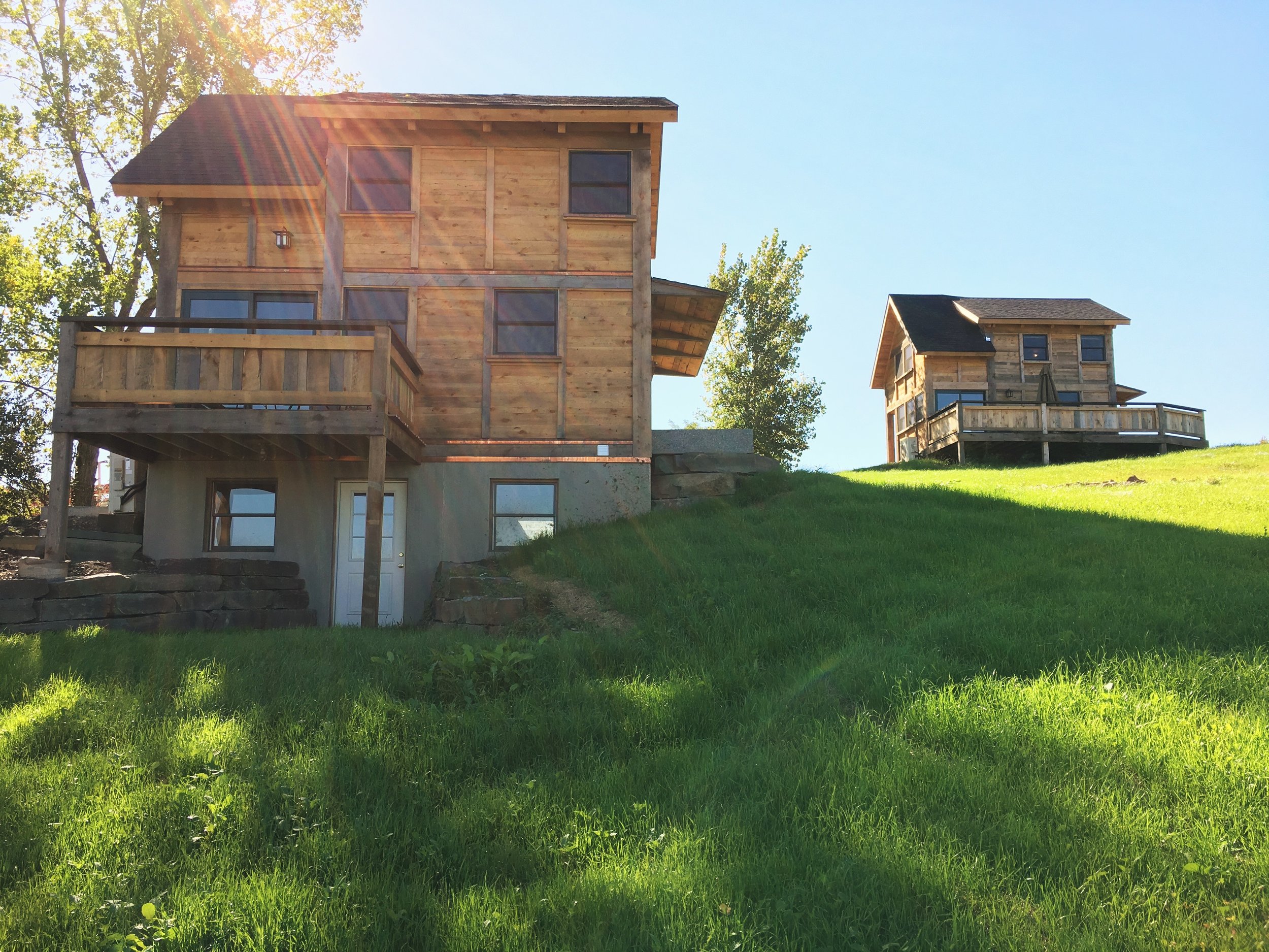 Tiny House prototypes with new grass