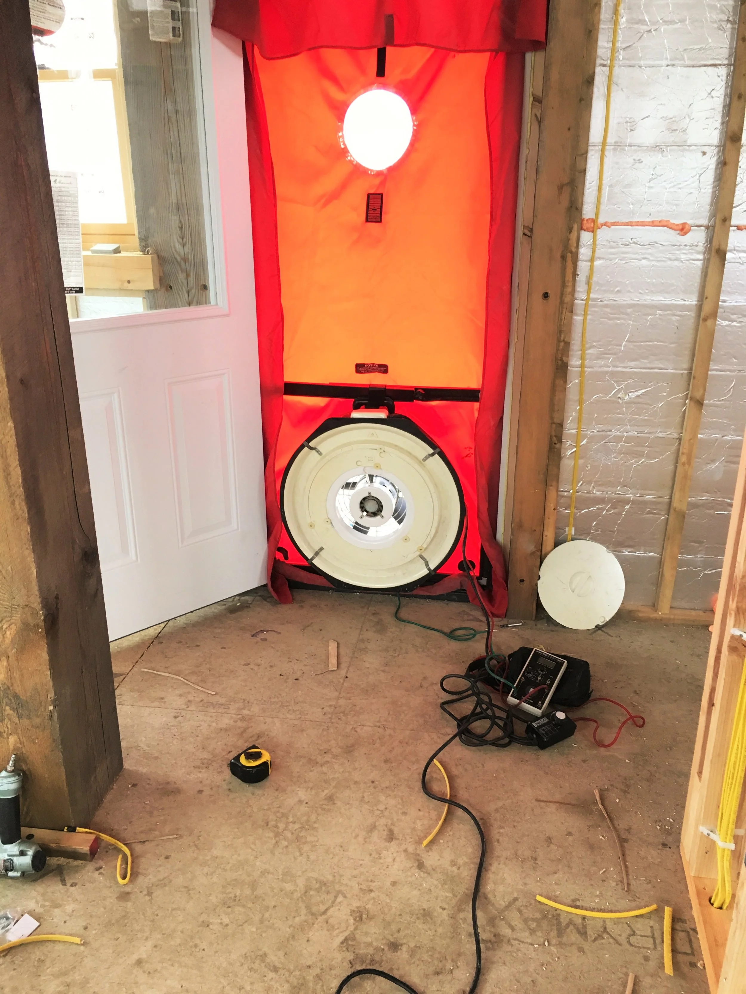 Energy Star blower door test
