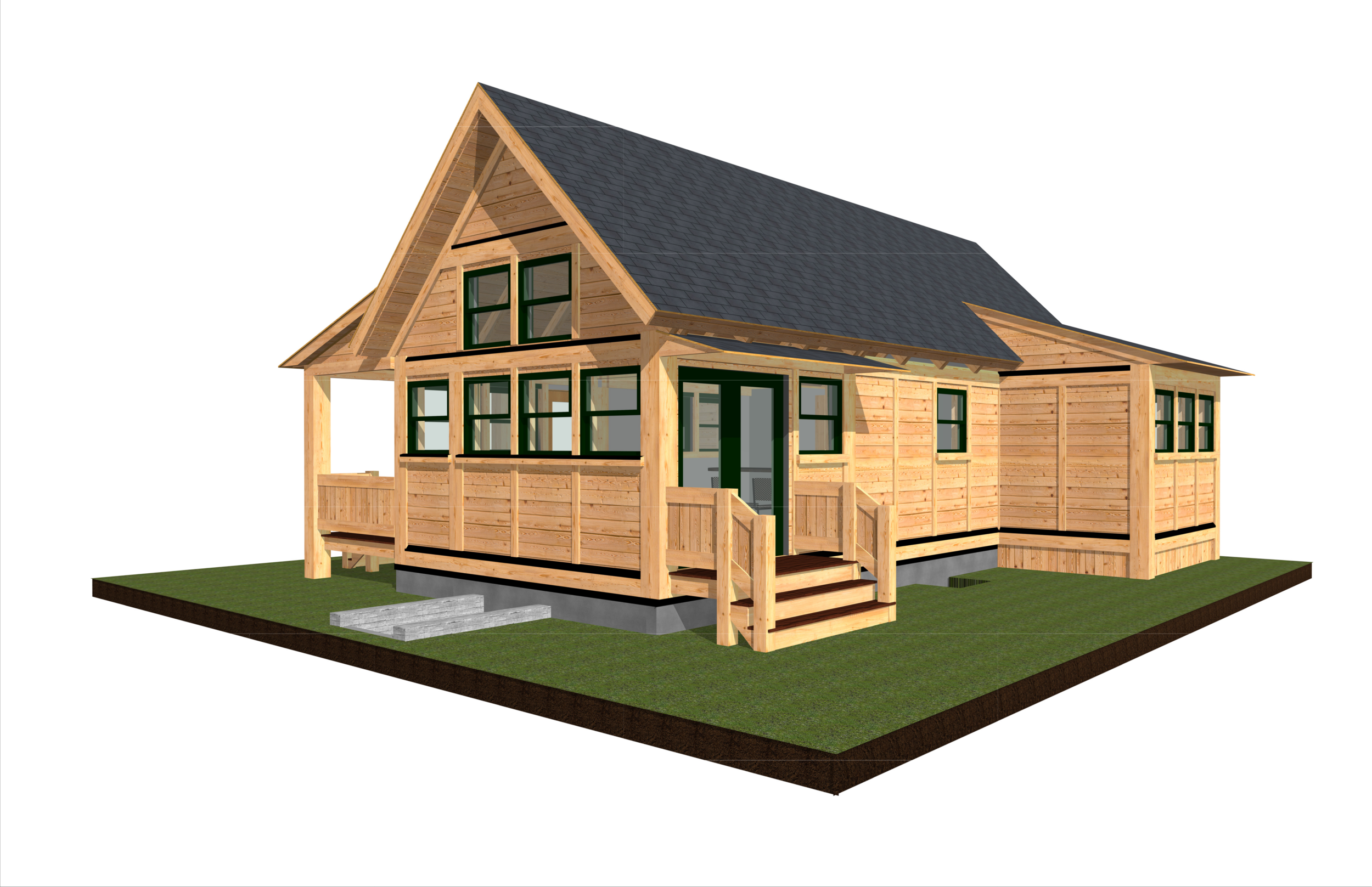 Tiny Timber single floor 2 bedroom home