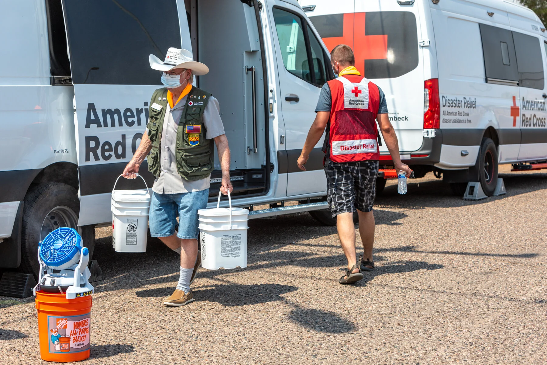 Telegraph-Mescal Fire - Red Cross Disaster Response