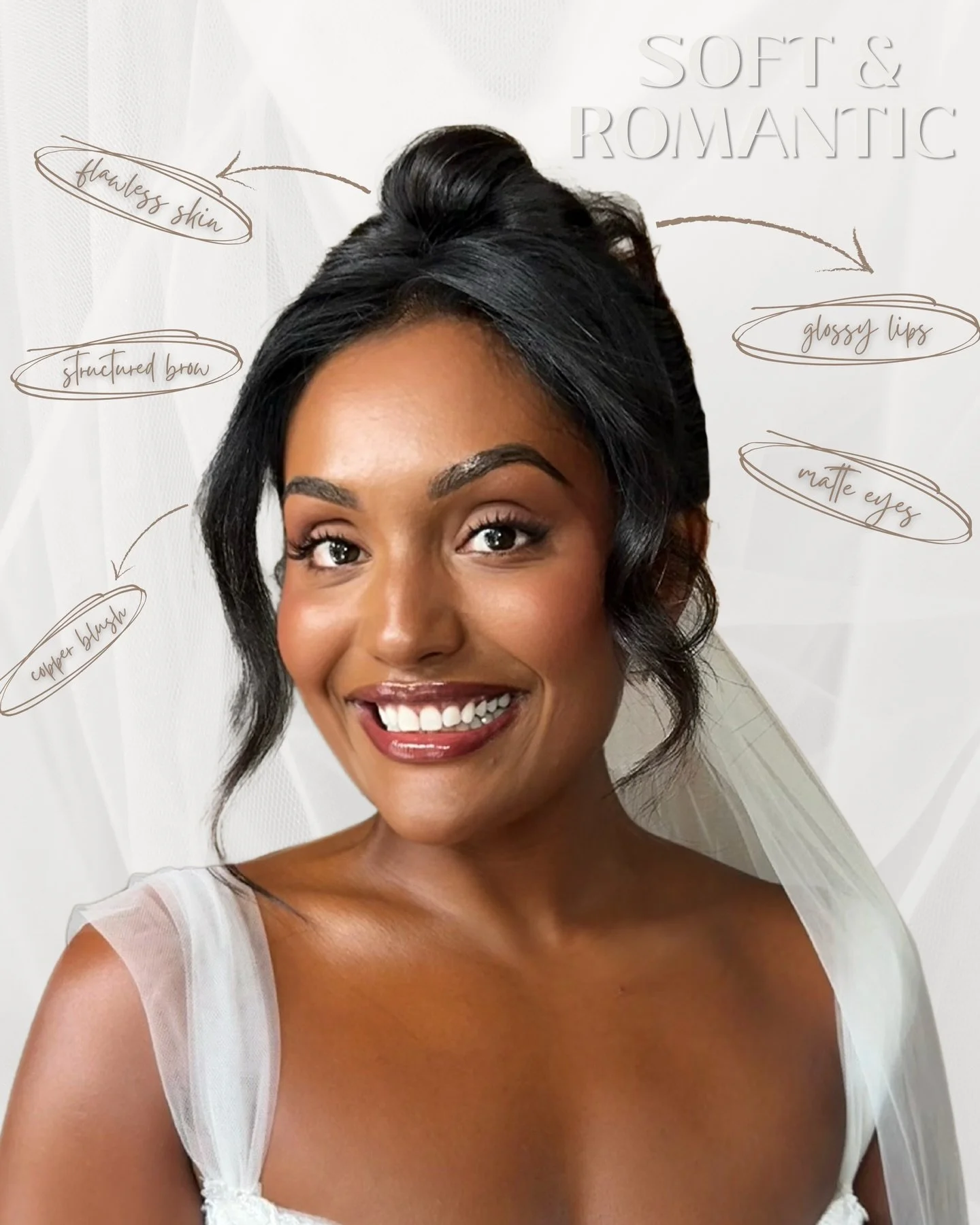 SAVE THIS POST ✨
&ldquo;Soft &amp; Romantic&rdquo; -  for your bridal inspo

The Brief - soft mattes, warm tones, structured brows. 

@narsissist 
@maccosmeticsuki 
@anastasiabeverlyhills 
@diorbeauty 
@charlottetilbury 
@hudabeauty 
@hourglasscosmet