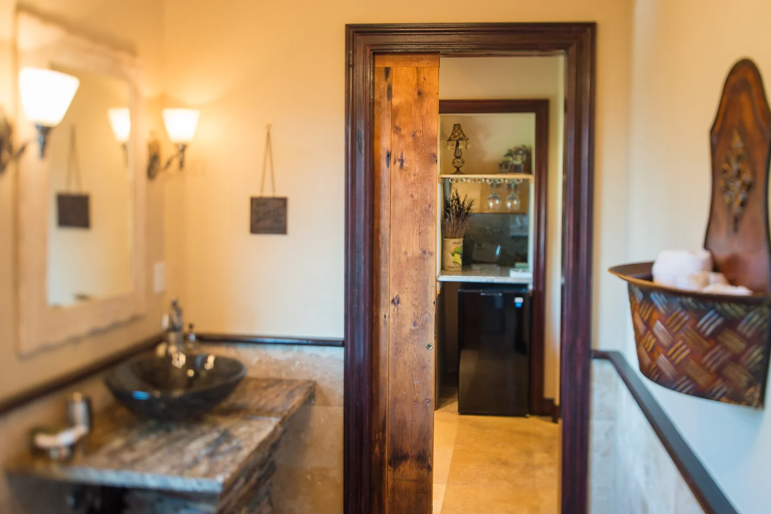 wide shot of a bathroom