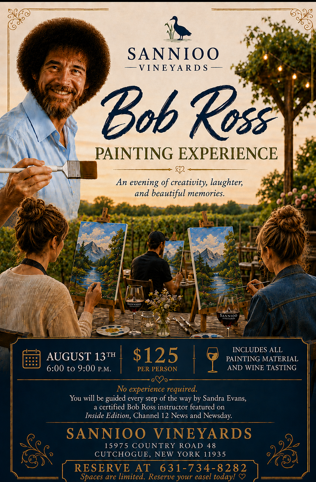 Paint &amp; Sip Thursday Night Craft Bob Ross Style