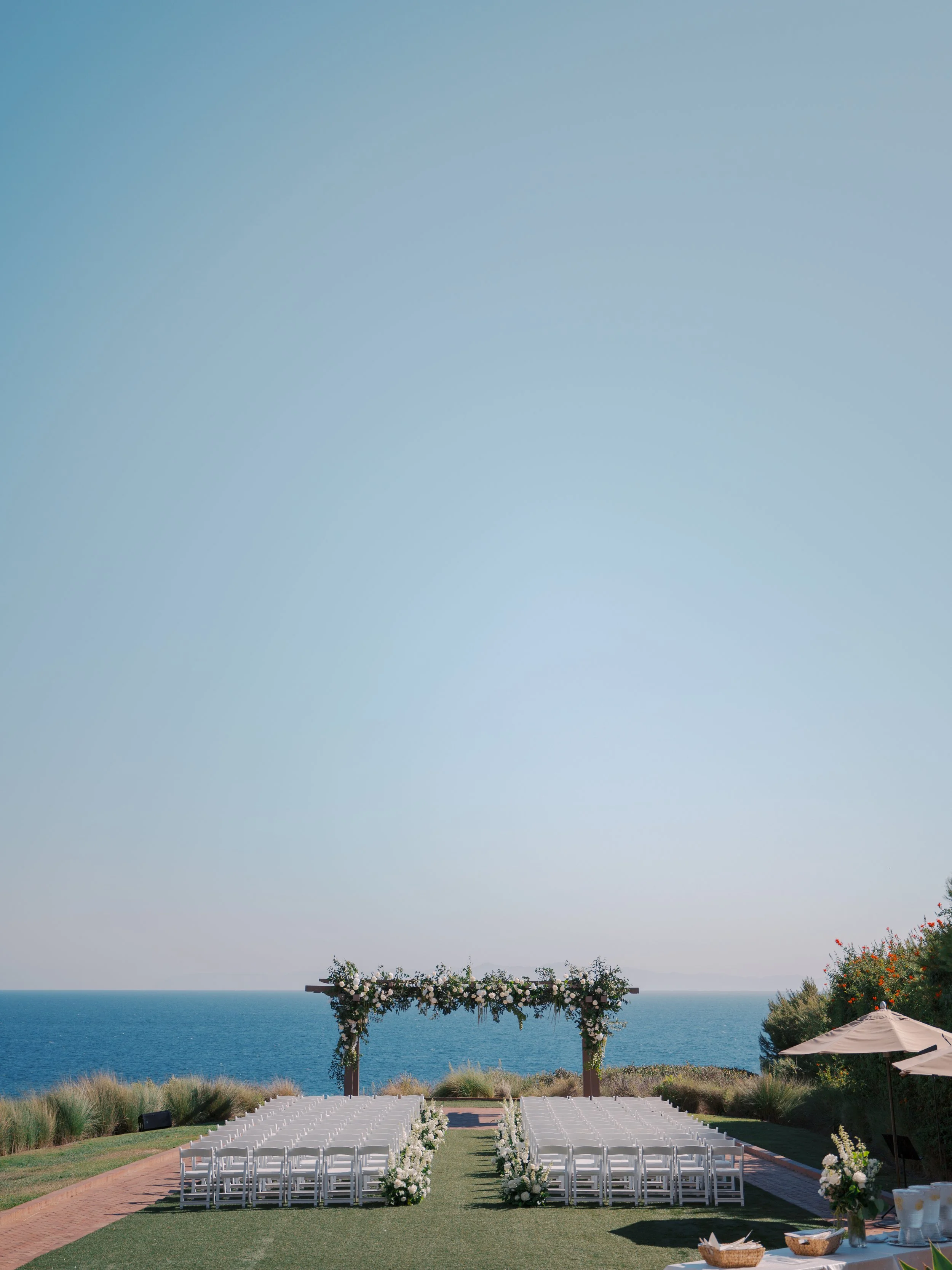Oceanfront ceremony at a Terranea Resort wedding in Southern California