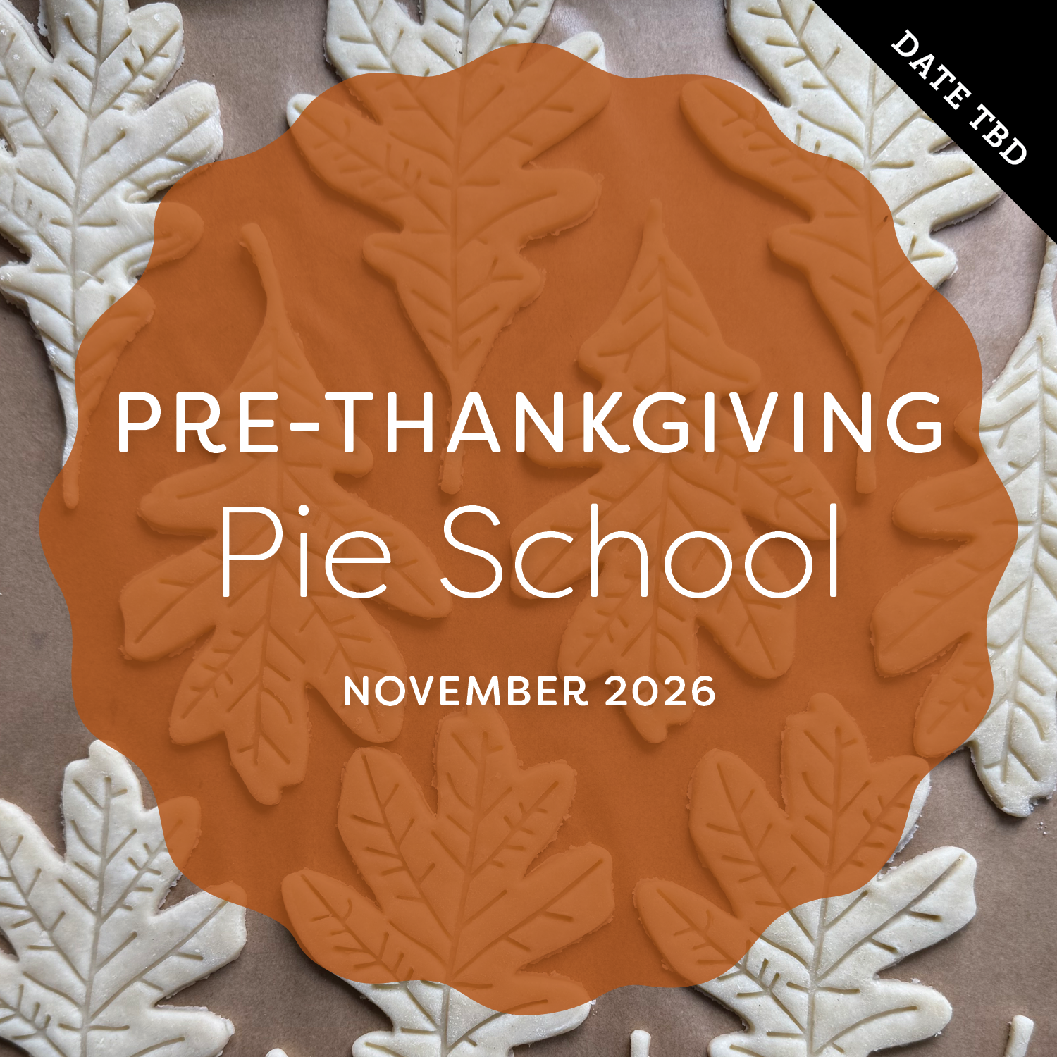 Pre-Thanksgiving Pie School