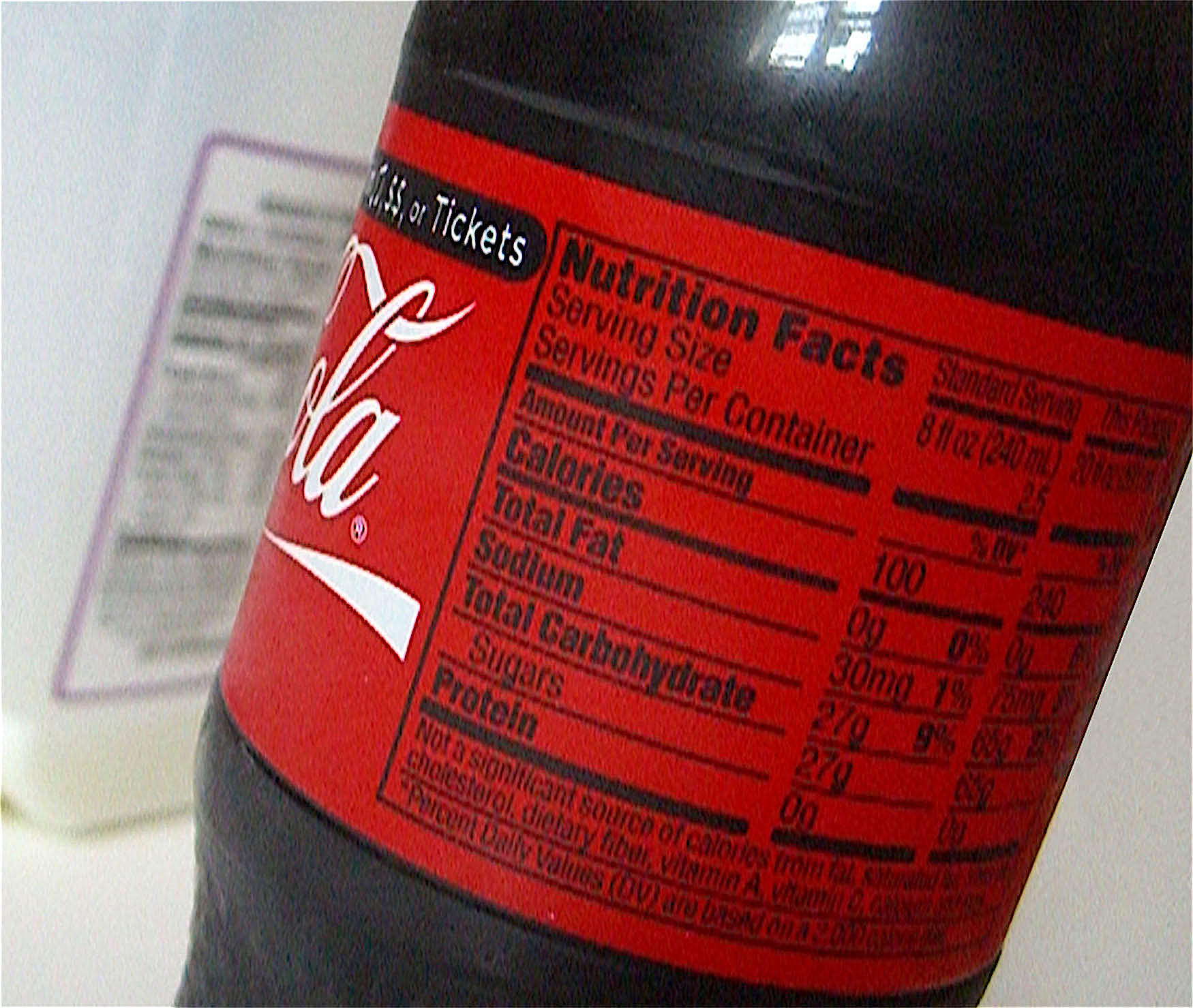 Nutrition Facts - Coca Cola