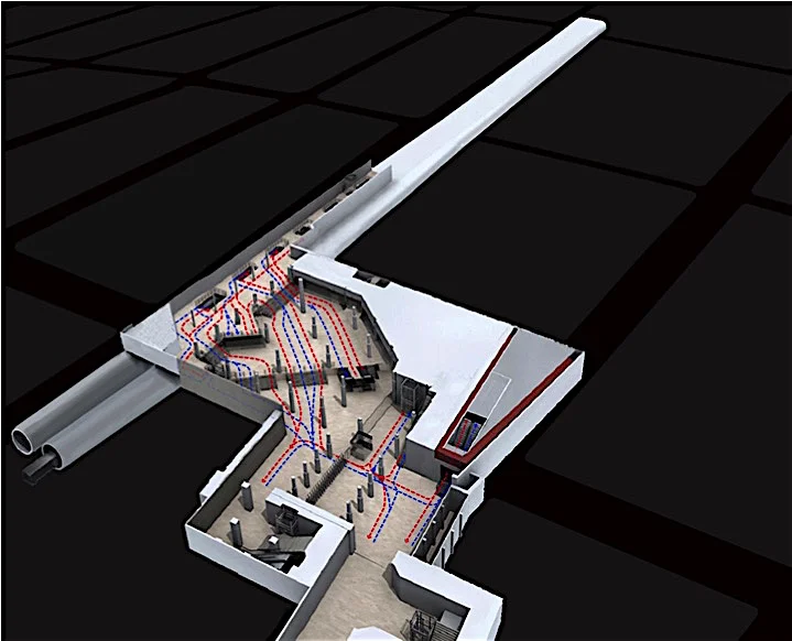 Fulton Street Transit Center. 4 Lower level pathway