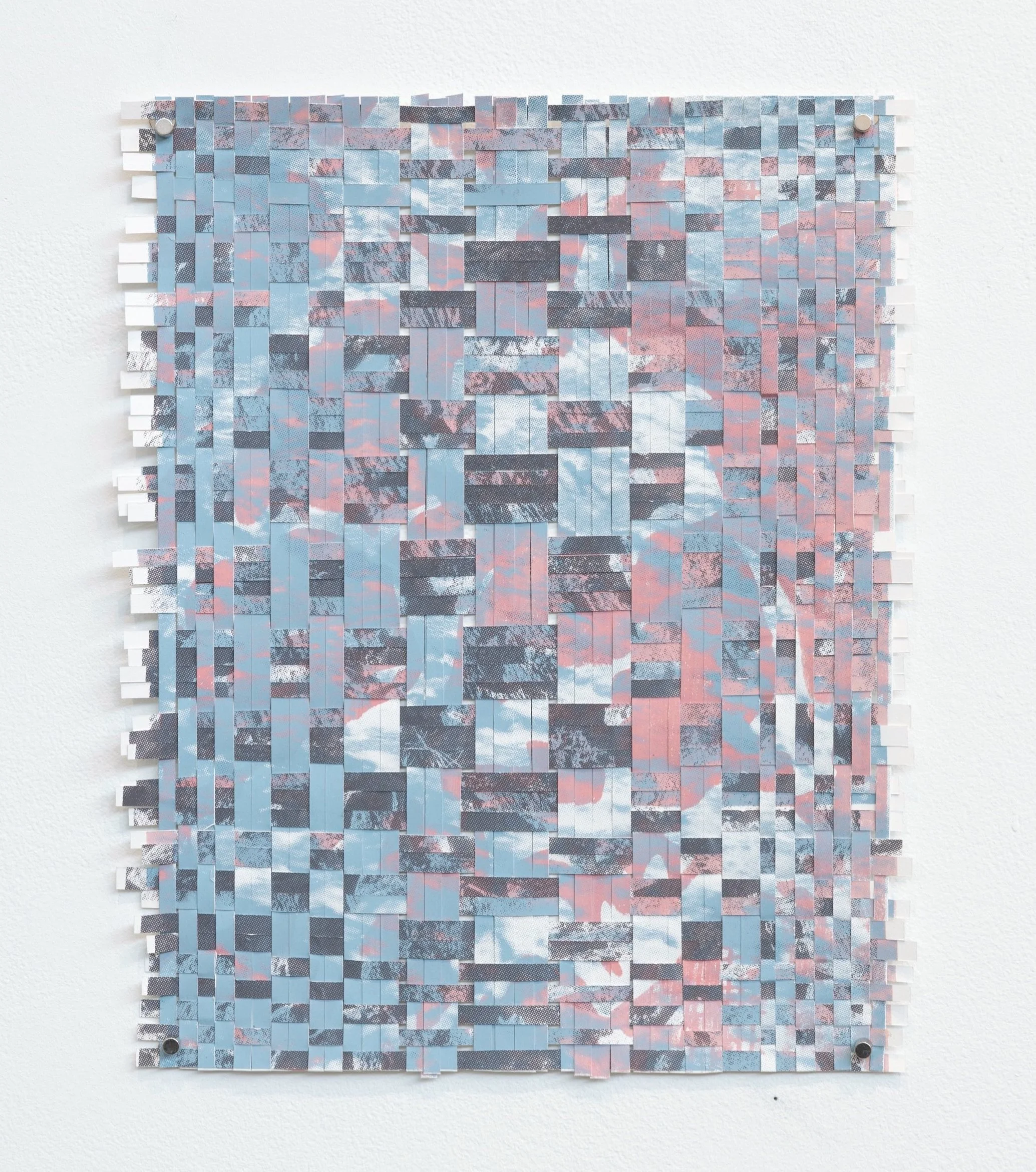 pull woven screen prints on paper 11” x 14” 2023