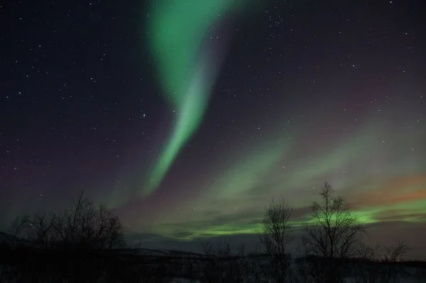 Aurora Borealis on a cold night in Sweden