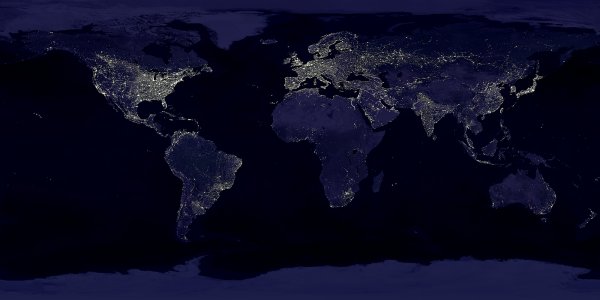 Light spill around the world captured by NASA