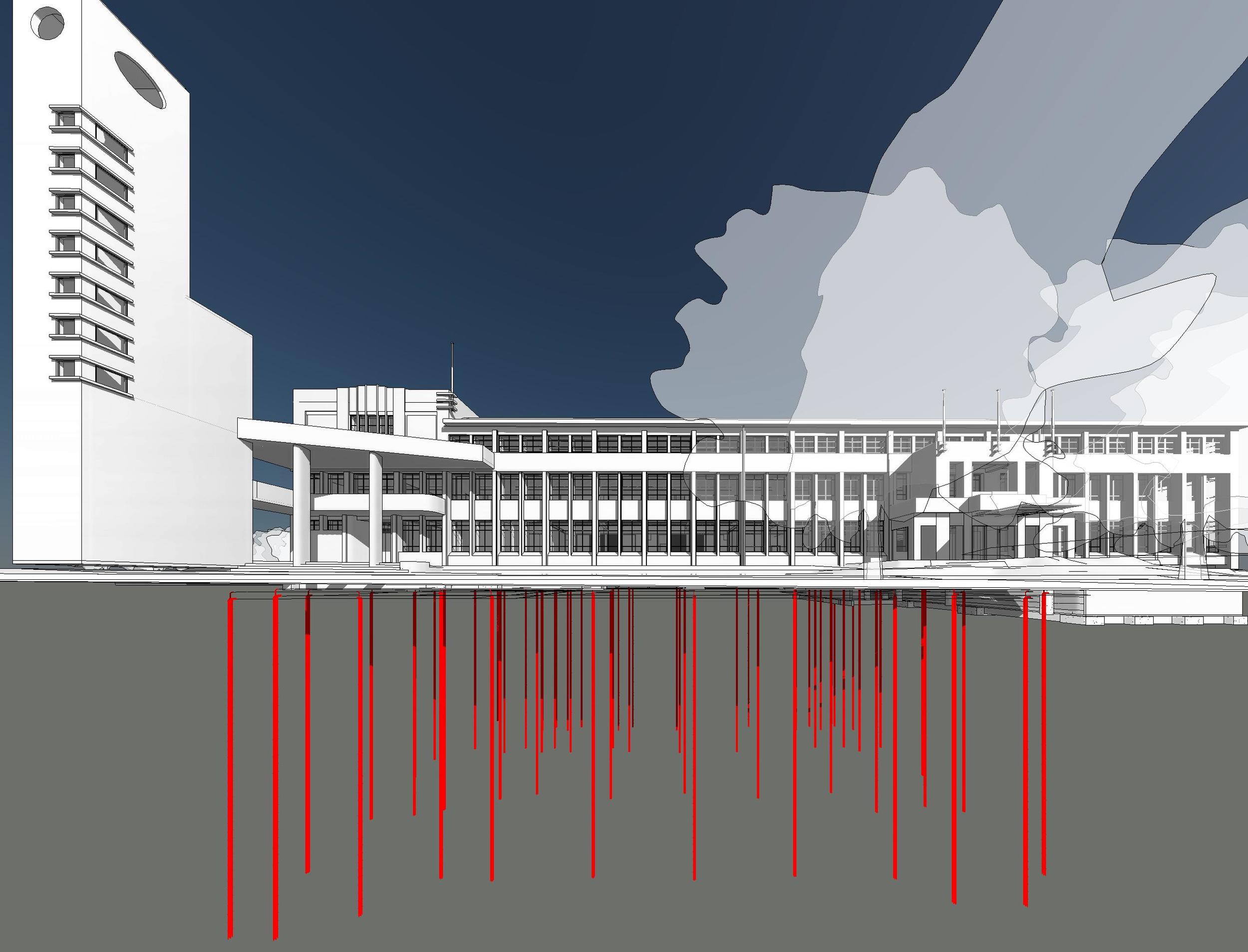 12733 - Geothermal - HCC AdminBldg - SAT_mwarwick - 3D View - Geothermal Pile Perspective 2.jpg