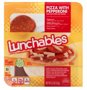 Similar to the cracker stacker lunchable, low in fiber and actually higher in sodium at 700mg. Yikes!
