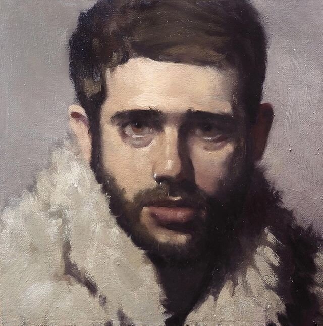 Had a last minute change of heart and needed a last minute model... 🤡

This piece will be on display at Cass Arts in Islington from 3-22 March 2020 as part of the @thecbpp Perceptions show! 📆

I borrowed my sister&rsquo;s fur coat and sat in front 
